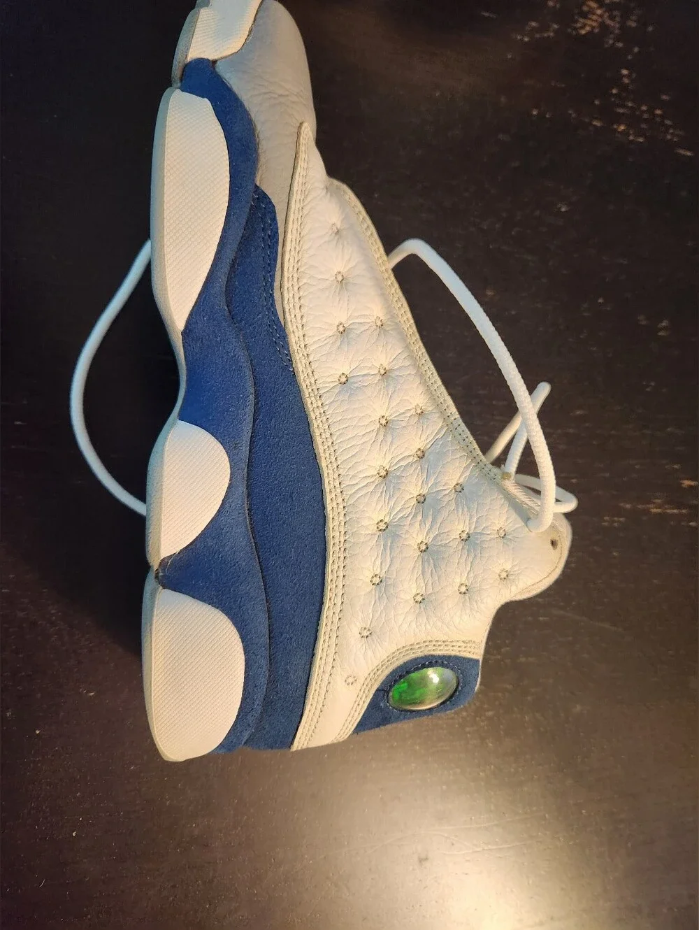 Jordan 13 Retro, French White, Blue & Gray Basketball Sneakers. Excellent Cond
